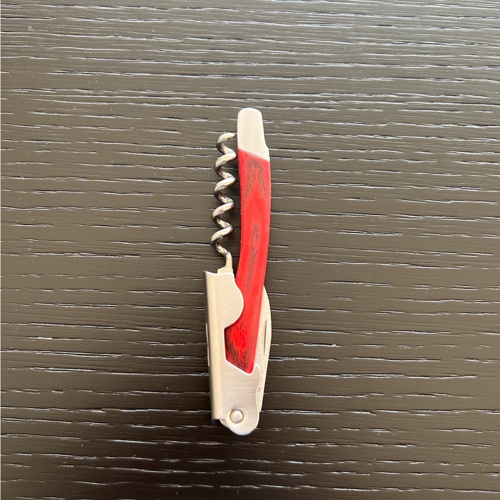 Double-Hinged Waiters Corkscrew Wine Bottle Opener with Foil Cutter